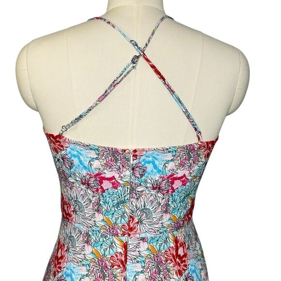 Black Halo Marie White Floral Midi Dress | 8 - Picture 8 of 10